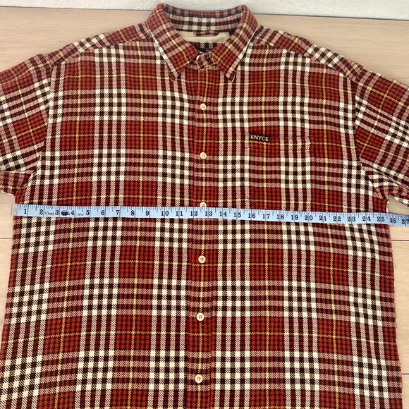 ENYCE Men's Baggy Button Down Shirt Brown Houndstooth XL/Late 90s Y2K Streetwear - Picture 12 of 16